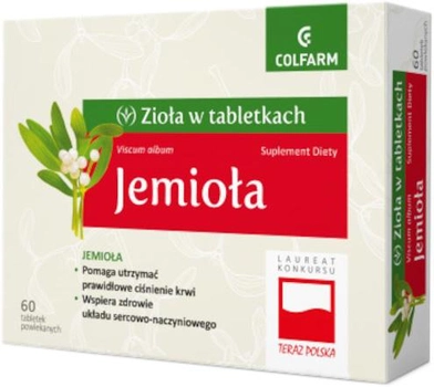 Натуральна добавка Colfarm Mistletoe 60 таблеток для нормального кров'яного тиску (5901130359561)