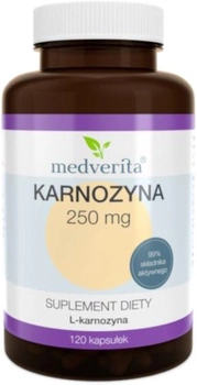 Suplement diety Medverita Karnozyna 250 mg 120 kapsułek aminokwas (5903686580192)