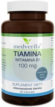 Дієтична добавка Medverita Тіамін Вітамін B1 100 мг 60 капсул (5905669084994)