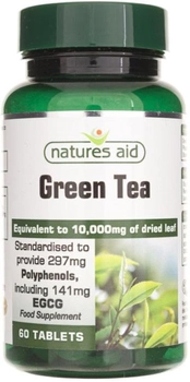Дієтична добавка з антиоксидантами Natures Aid Green Tea 60 таблеток (5023652387065)