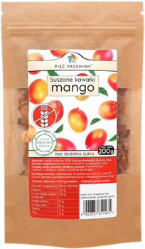Mango Suszone bez cukru Pięć Przemian 200g (5902837811475)