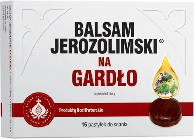 Suplement diety Balsam Jerozolimski na gardło 16 pastylek (5901969620627)