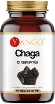 Дієтична добавка Yango Чага 90 капсул зміцнює імунітет організму (5903796650426)