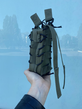 Подвійний Жорсткий Штурмовий Підсумок Для Магазинів M4-AK Кріплення MOLLE(З Пластиковими Вставками) (Хакі)