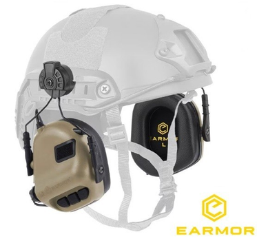 Активні навушники EARMOR M31H mod3 ORIGINAL для шолома, каски FAST Койот (M31H-CB/ARC-MOD3)
