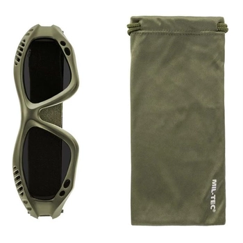 Тактичні окуляри Mil-Tec Commando Goggles Air Pro Smoke олива