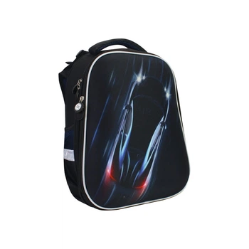 Рюкзак шкільний каркасний ортопедичний Cool For School 15", синій/чорний (CF86206)