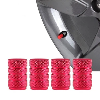 Набор защитных колпачков на ниппель для автомобиля SUNROZ Caps 3Stripes Classic Red 4 штуки (A-67188)