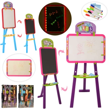 Детский двухсторонний мольберт, 3в1 YI MA TOYS 6х60х40 см (det0010091) Фиолетовый