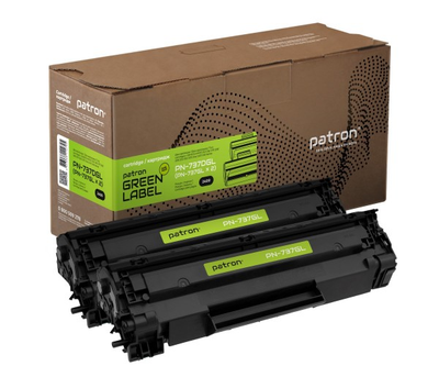 Картридж Canon 737, Black, MF211/212/216/217/226/229, 2400 стор, Patron Green, Dual Pack (PN-737DGL)