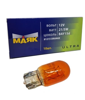 Автомобильная лама Маяк WY21/5W 12V 81215 БЦ ORANGE ULTRA (06152)