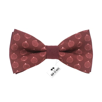 Бабочка Bow Tie House вишневая с новогодние игрушки 08628