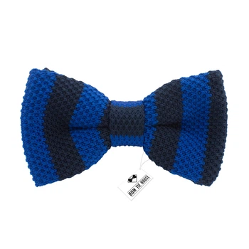 Метелик Bow Tie House в'язаний синій у смужку 03454