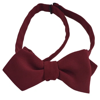 Бордова Bow Tie House однотонна краватка-метелик форми "діамант" - габардин 07397