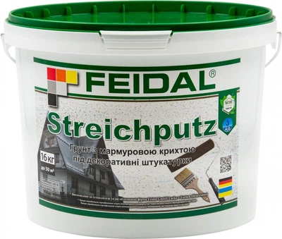 Ґрунт із мармуровою крихтою Feidal Streichputz під декоративні штукатурки 16 кг (4820080580577)