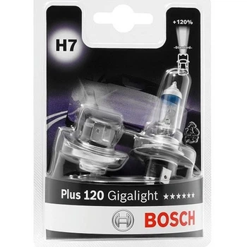 Автолампа H7 Gigalight+120% 12V 55W PX26d - кт 2шт, (1987301426)
