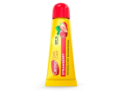 Бальзам для губ Полуниця Carmex Daily Care Moisturizing Lip Balm Strawberry Tube SPF 15, 10г (083078010188)