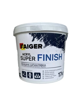 Шпаклевка мокрая готовая финишная FAIGER ACRYL SUPER FINISH 17 кг