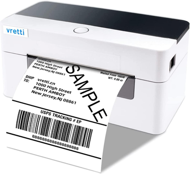 Термопринтер для этикеток vretti D463B сумісний с часами Windows, Mac OS и Linux