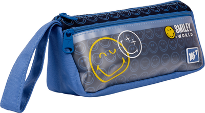 Пенал м'який YES PH-27-2 Smiley World Синій 2 відділення (5056574421401)