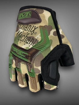 Тактичні рукавички Mechanix M-Pact мультикам, військові захисні безпалі рукавички
