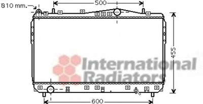 Радіатор охолодження двигуна NUBIRA/LACETTI MT 03-1,6-1,8 Van Wezel Van Wezel (81002073)