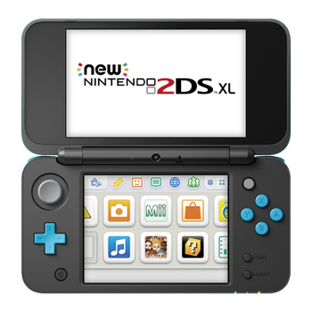 Консоль Nintendo 2DS XL New Модифицированная 32GB Black Blue + 10 Встроенных Игр Б/У