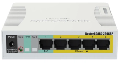 Коммутатор MikroTik CSS106-1G-4P-1S (RB260GSP)