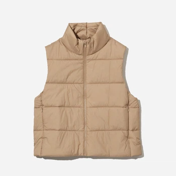 Теплый жилет короткий женский Uniqlo 383486938 XL Бежевый (1159784455)