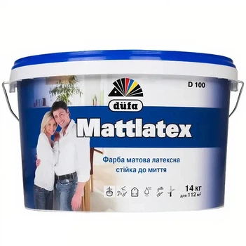 Фарба DUFA Mattlatex D100 Латексна матова 14 кг