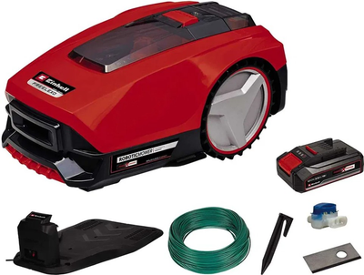 Робот косилка газонокосилка Einhell FREELEXO 500 LCD BT+ Power X-Change красная