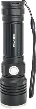 Ручной фонарь Quantum Solid-M 10 Вт LED с USB+Li-ion 18650 2600 мА/ч Box (0746020703261)