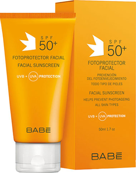 BABE Laboratorios krem przeciwsłoneczny SPF 50+ do codziennej pielęgnacji skóry normalnej i suchej 50 ml (8437014389050)