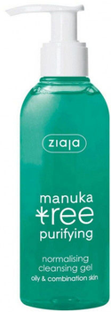 Очисний гель для обличчя Листя мануки Ziaja з дозатором 200 мл (5901887029656)