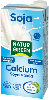Органічне рослинне молоко NaturGreen Соєве із сиропом агави та кальцієм 1 л (8437002932626)
