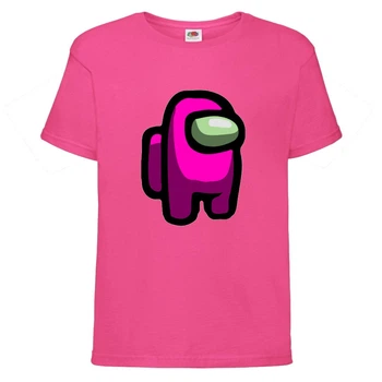 Футболка дитяча Амонг АС (Among US) рожева (among-us-005-pink) 128 см
