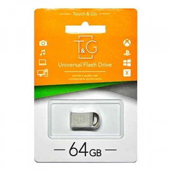 Флешка T&G 64GB Metal Series USB 2.0 Silver (TG107-64G)