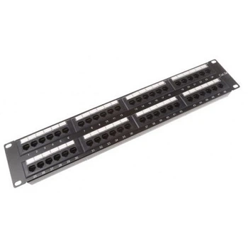Патч-панель 19" Kingda KD-PP37-UTP-C5E-48P 48xRJ-45 UTP Cat.5e 1U Krone&110 dual IDC Черный