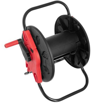 Котушка для шланга Intertool до 60 м шланга 1/2" без коліс сталь + ABS пластик вага 1.83 кг чорна з червоним (000043093)