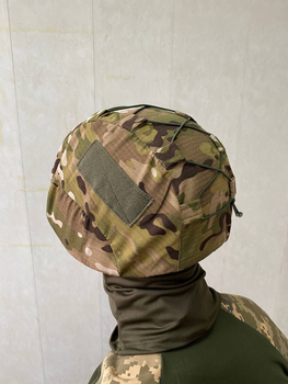 Чехол на военный шлем мультикам с РЕЗИНКОЙ. Маскировочный кавер на каску МТП
