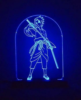 3D світильник-нічник Zayaka Naruto Sasuke Наруто Сасуке Саске Учиха Аніме RGB 15 кольорів 1975