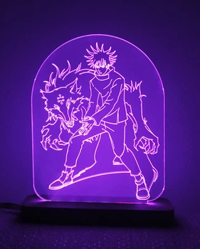 3D світильник-нічник Zayaka Jujutsu Kaisen Магическая битва Magical battle Fushiguro Megumi Фушигуро Мегуми Аніме Фіолетовий 1952