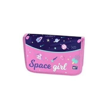 Пенал твердый Yes HP-03 Space Girl, одинарный, с клапаном (533119)