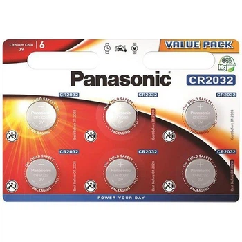 Батарейки PANASONIC CR2032 Lithium 6 шт