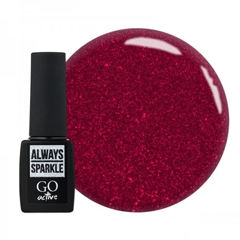 Гель-лак GO Active Always Sparkle 11 малиново-красный с шиммерами 10 мл (2907928992395)