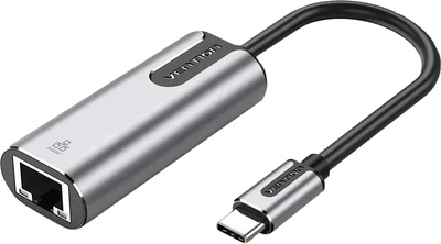 Adapter aluminiowy Vention USB 3.1 Type-C - Ethernet RJ45 1000 Mb/s Czarny/Szary (CFNHB)