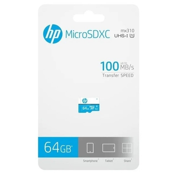 Високошвидкісна карта пам'яті НР MicroSDXC mi310 64 Gb