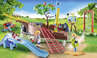 Zestaw figurek Playmobil City Life Plac zabaw z wrakiem statku (70741) (4008789707413)