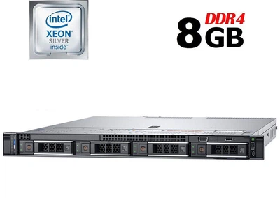 Сервер Dell EMC PowerEdge R440 1U Rack / Intel Xeon Silver 4210 (10(20) ядер по 2.2-3.2 GHz) / 8GB DDR4 / no HDD / Matrox G200eW3 / 2x 550W б/у