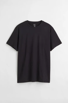 Футболка H&M Regular Fit S чорний 0685816002